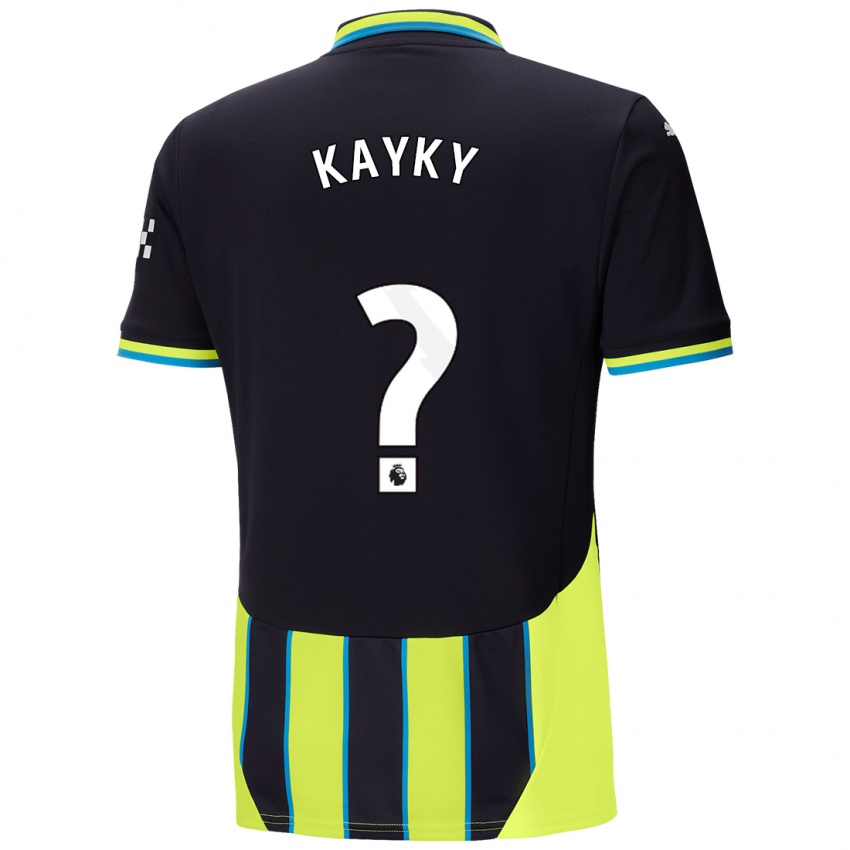 Bambino Maglia Kayky #0 Blu Giallo Kit Gara Away 2024/25 Maglietta