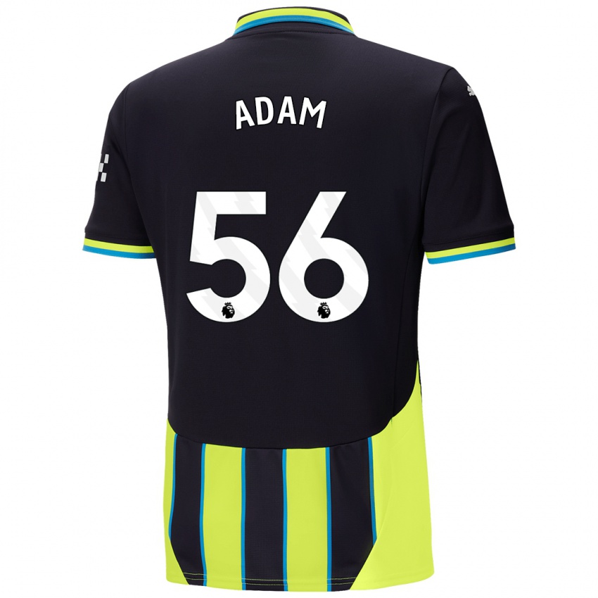 Bambino Maglia Josh Adam #56 Blu Giallo Kit Gara Away 2024/25 Maglietta