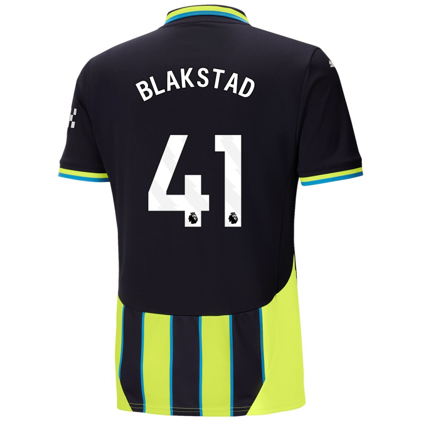 Bambino Maglia Julie Blakstad #41 Blu Giallo Kit Gara Away 2024/25 Maglietta