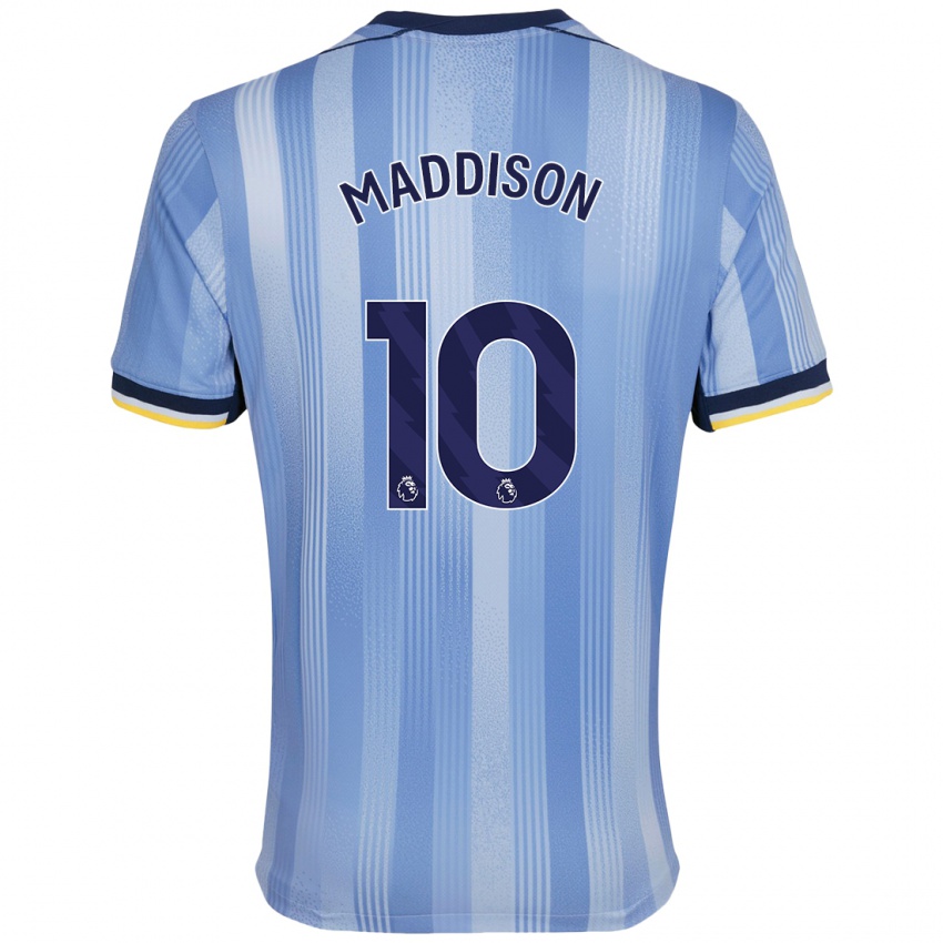 Bambino Maglia James Maddison #10 Azzurro Chiaro Kit Gara Away 2024/25 Maglietta