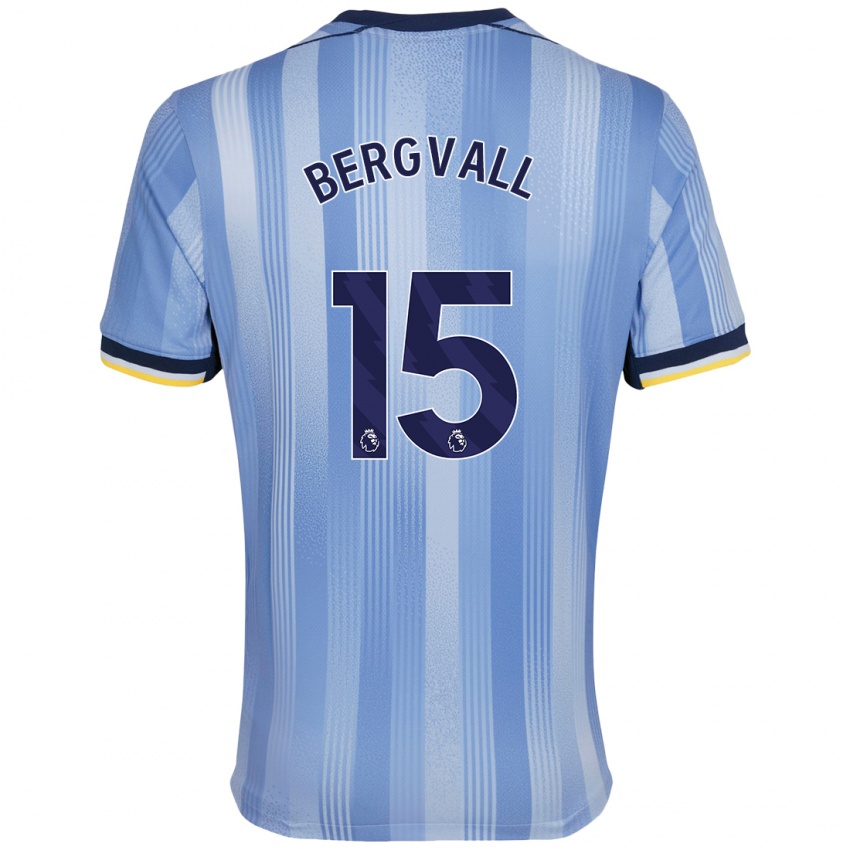 Bambino Maglia Lucas Bergvall #15 Azzurro Chiaro Kit Gara Away 2024/25 Maglietta