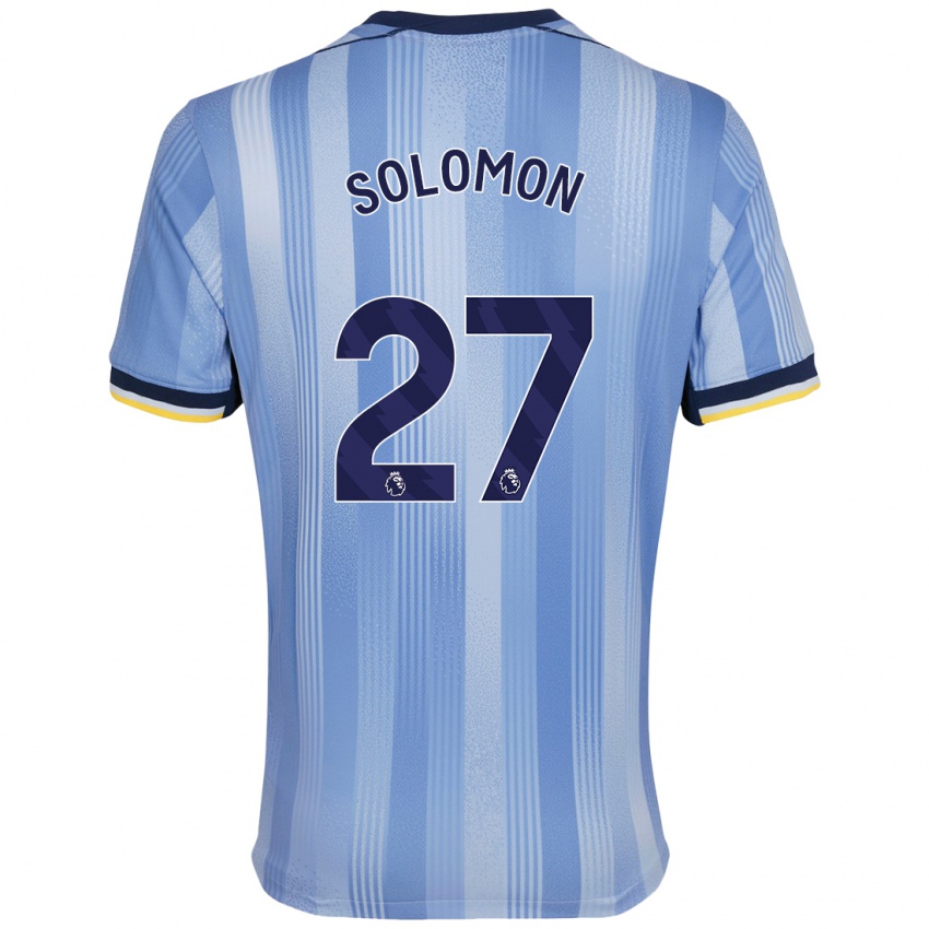 Bambino Maglia Manor Solomon #27 Azzurro Chiaro Kit Gara Away 2024/25 Maglietta