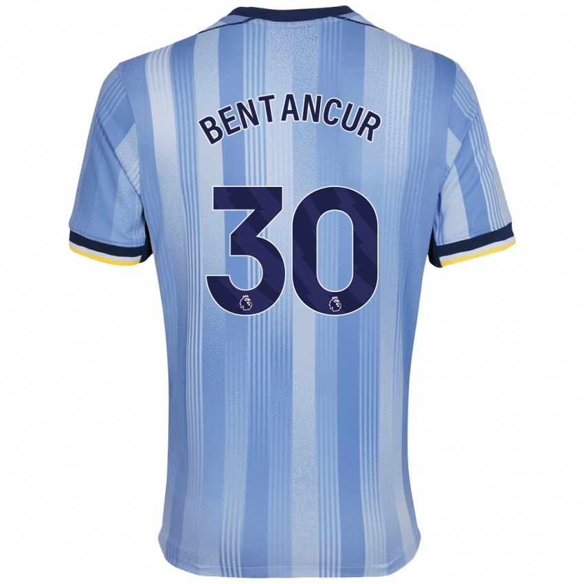 Bambino Maglia Rodrigo Bentancur #30 Azzurro Chiaro Kit Gara Away 2024/25 Maglietta