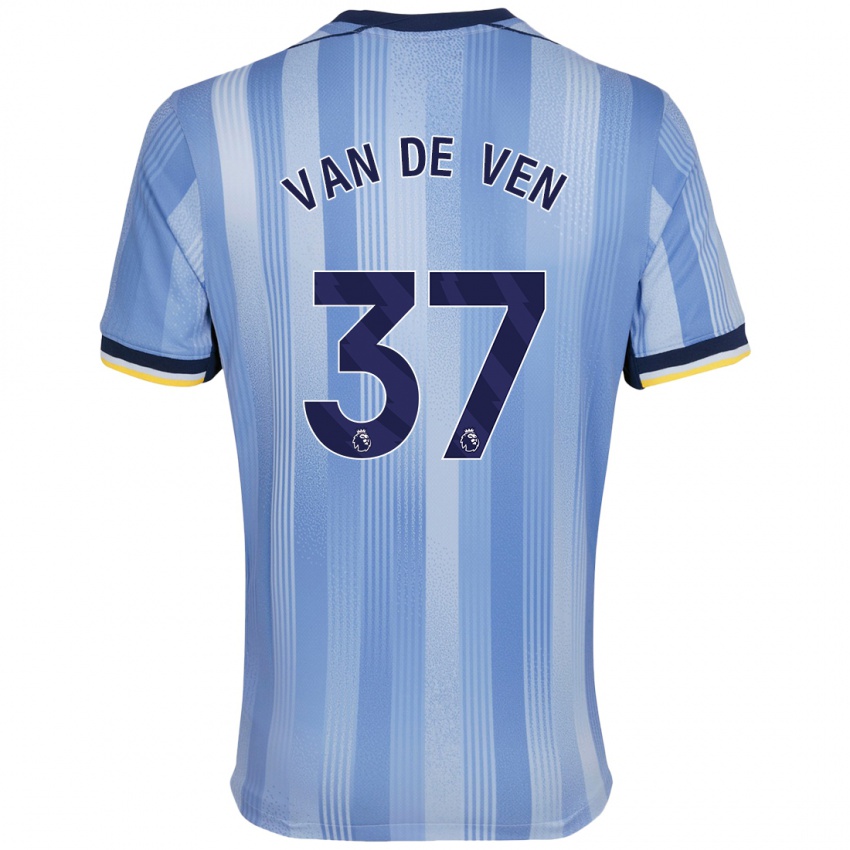 Bambino Maglia Micky Van De Ven #37 Azzurro Chiaro Kit Gara Away 2024/25 Maglietta