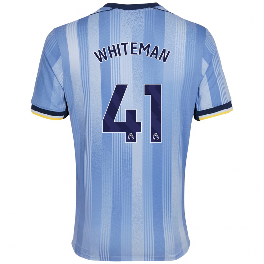 Bambino Maglia Alfie Whiteman #41 Azzurro Chiaro Kit Gara Away 2024/25 Maglietta