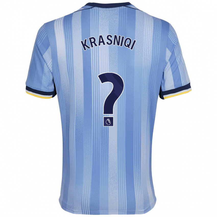 Bambino Maglia Elliot Krasniqi #0 Azzurro Chiaro Kit Gara Away 2024/25 Maglietta