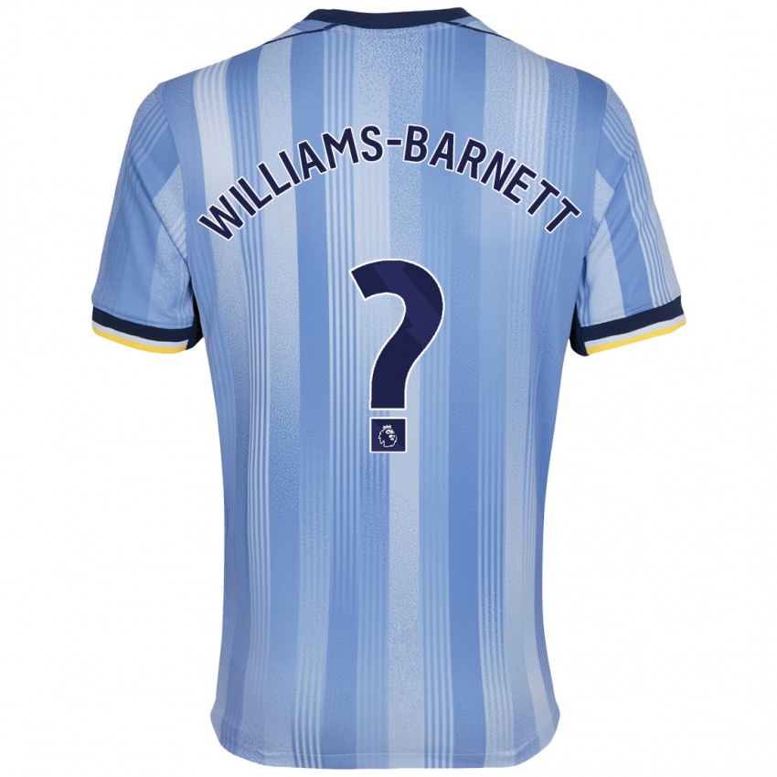 Bambino Maglia Lucá Williams-Barnett #0 Azzurro Chiaro Kit Gara Away 2024/25 Maglietta