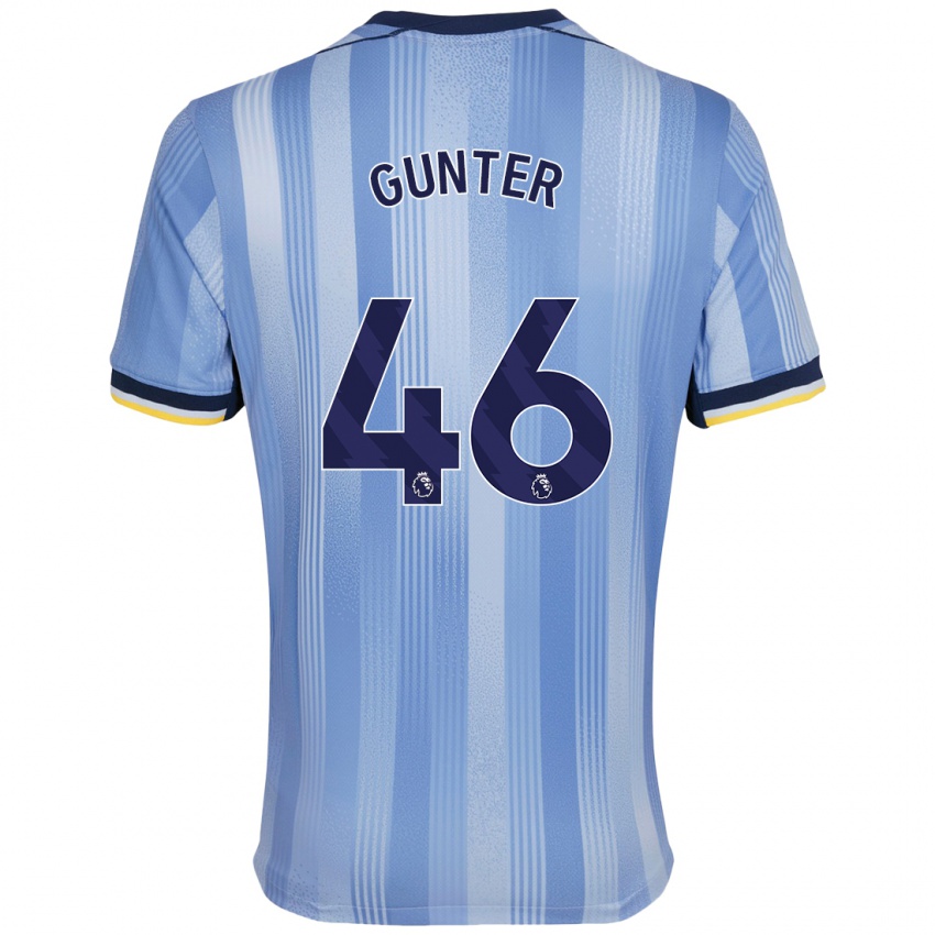 Bambino Maglia Luca Gunter #46 Azzurro Chiaro Kit Gara Away 2024/25 Maglietta