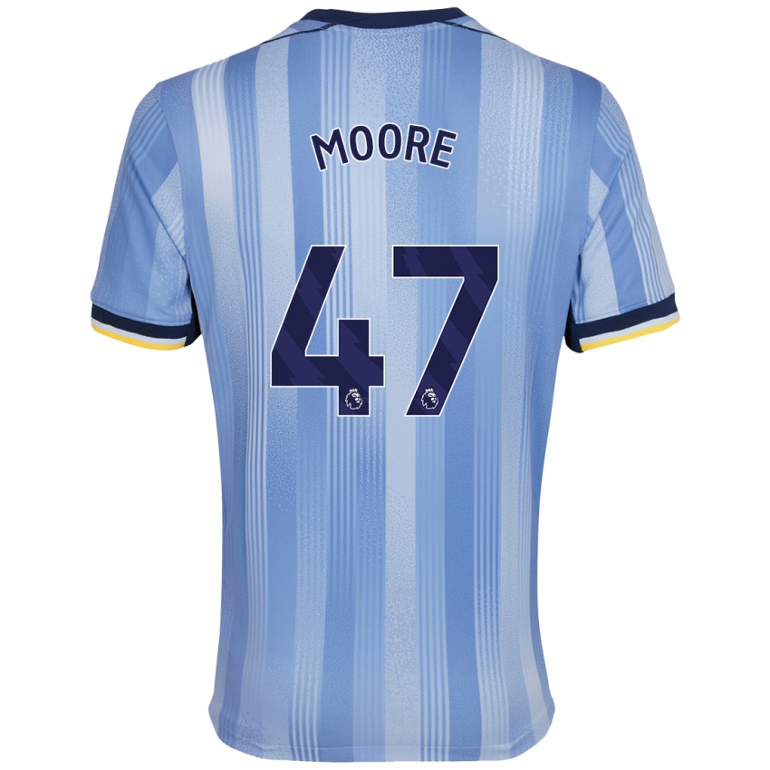 Bambino Maglia Mikey Moore #47 Azzurro Chiaro Kit Gara Away 2024/25 Maglietta