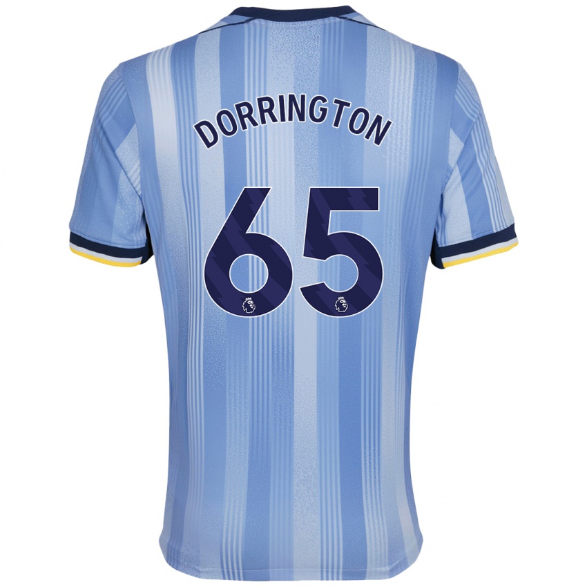 Bambino Maglia Alfie Dorrington #65 Azzurro Chiaro Kit Gara Away 2024/25 Maglietta