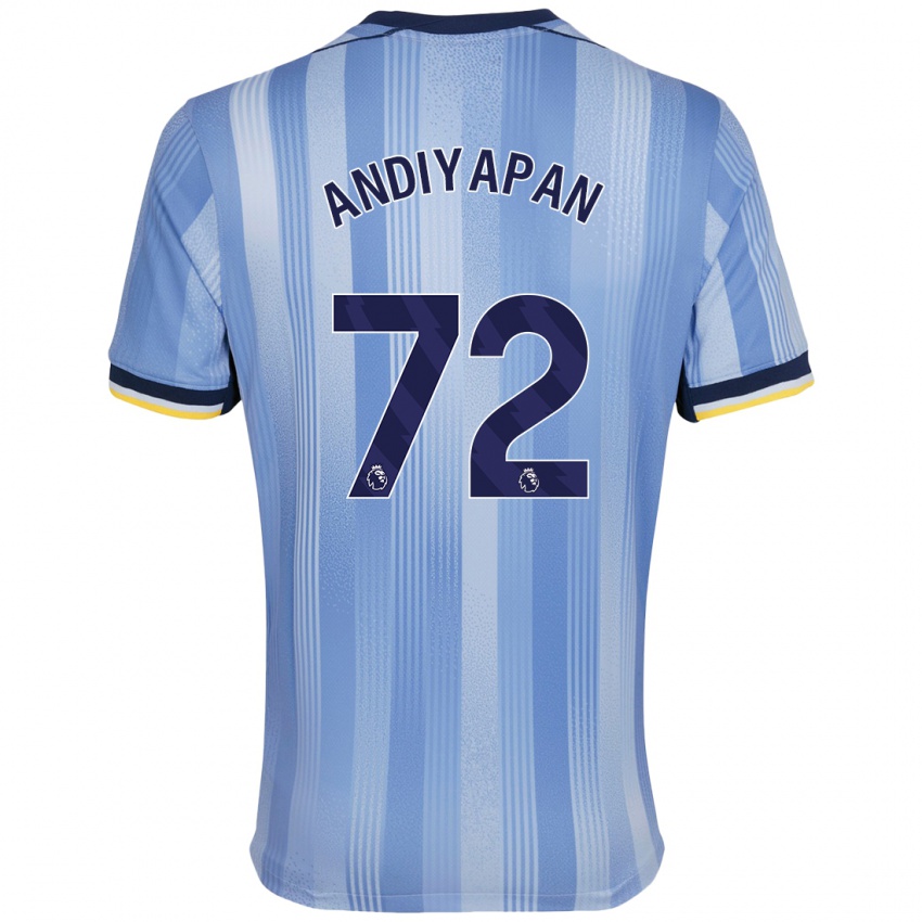 Bambino Maglia William Andiyapan #72 Azzurro Chiaro Kit Gara Away 2024/25 Maglietta