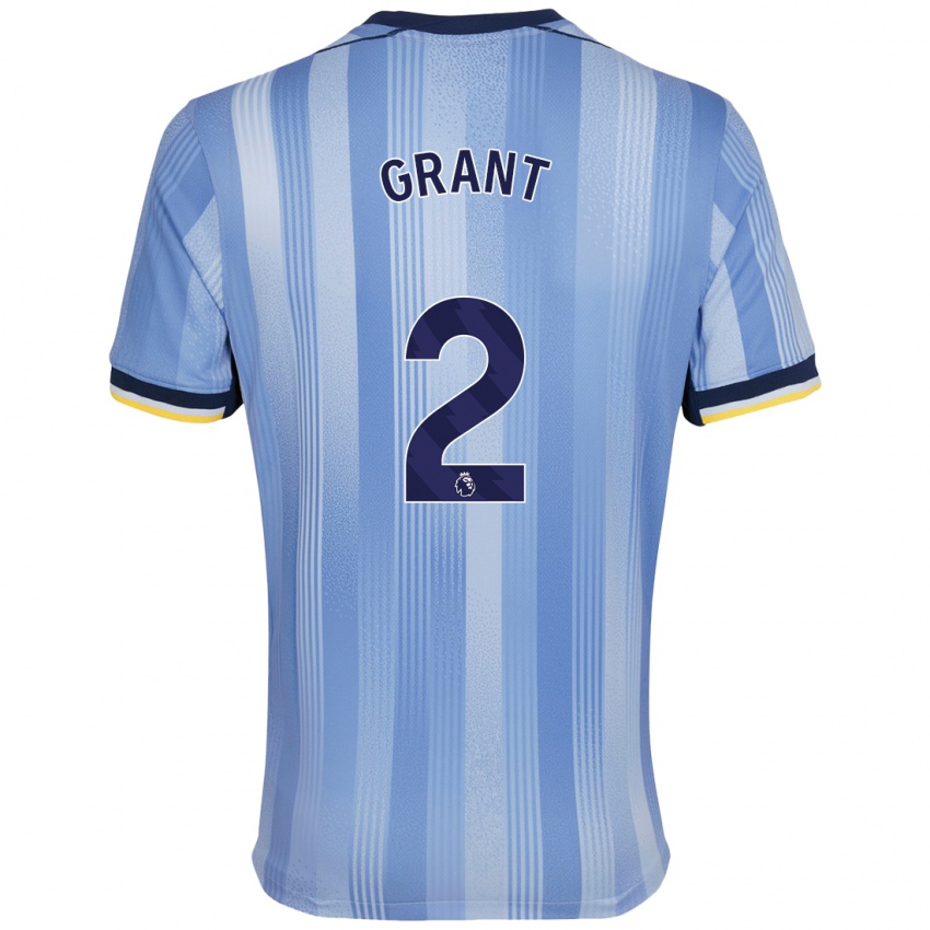 Bambino Maglia Charlotte Grant #2 Azzurro Chiaro Kit Gara Away 2024/25 Maglietta