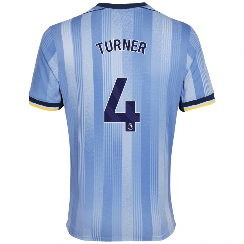 Bambino Maglia Amy Turner #4 Azzurro Chiaro Kit Gara Away 2024/25 Maglietta