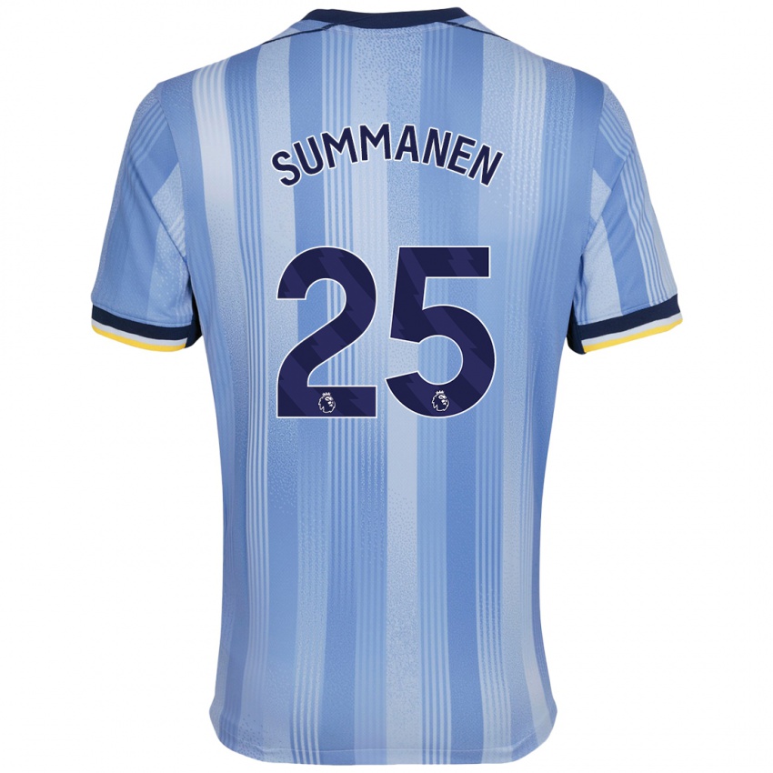 Bambino Maglia Eveliina Summanen #25 Azzurro Chiaro Kit Gara Away 2024/25 Maglietta