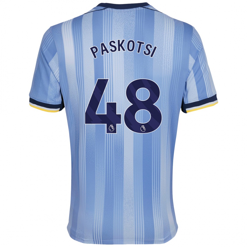 Bambino Maglia Maksim Paskotsi #48 Azzurro Chiaro Kit Gara Away 2024/25 Maglietta