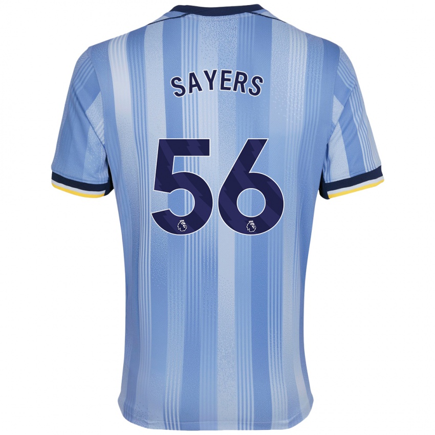 Bambino Maglia Charlie Sayers #56 Azzurro Chiaro Kit Gara Away 2024/25 Maglietta