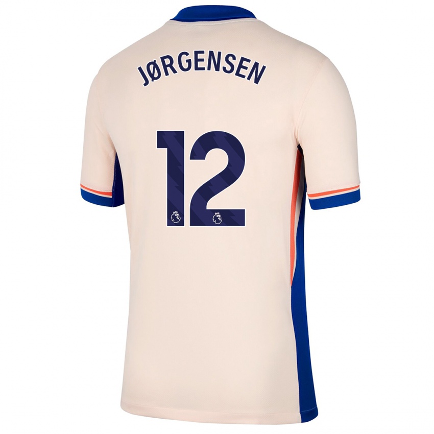 Bambino Maglia Filip Jørgensen #12 Beige Chiaro Kit Gara Away 2024/25 Maglietta