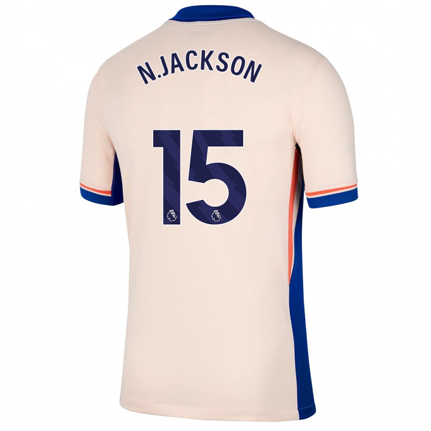 Bambino Maglia Nicolas Jackson #15 Beige Chiaro Kit Gara Away 2024/25 Maglietta