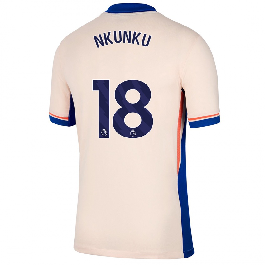 Bambino Maglia Christopher Nkunku #18 Beige Chiaro Kit Gara Away 2024/25 Maglietta