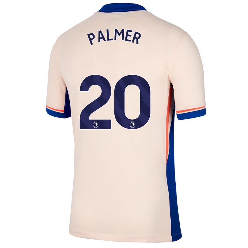 Bambino Maglia Cole Palmer #20 Beige Chiaro Kit Gara Away 2024/25 Maglietta