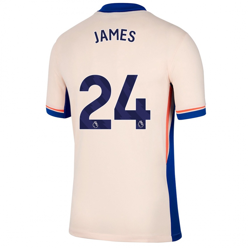 Bambino Maglia Reece James #24 Beige Chiaro Kit Gara Away 2024/25 Maglietta