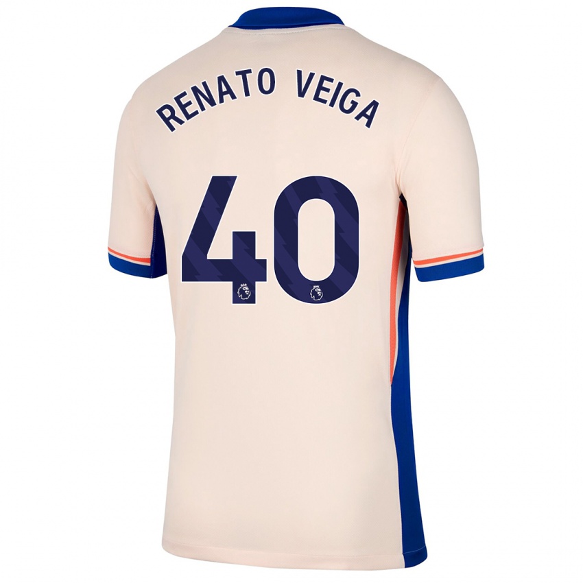 Bambino Maglia Renato Veiga #40 Beige Chiaro Kit Gara Away 2024/25 Maglietta