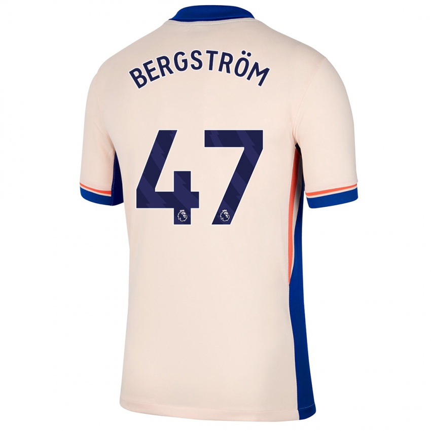 Bambino Maglia Lucas Bergström #47 Beige Chiaro Kit Gara Away 2024/25 Maglietta