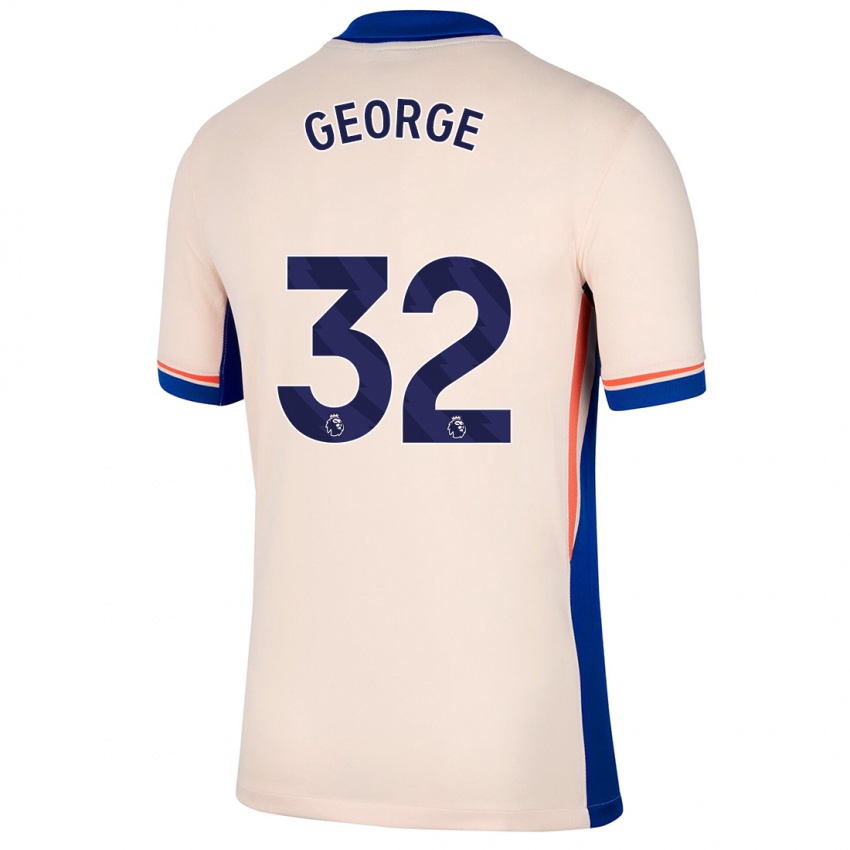 Bambino Maglia Tyrique George #32 Beige Chiaro Kit Gara Away 2024/25 Maglietta