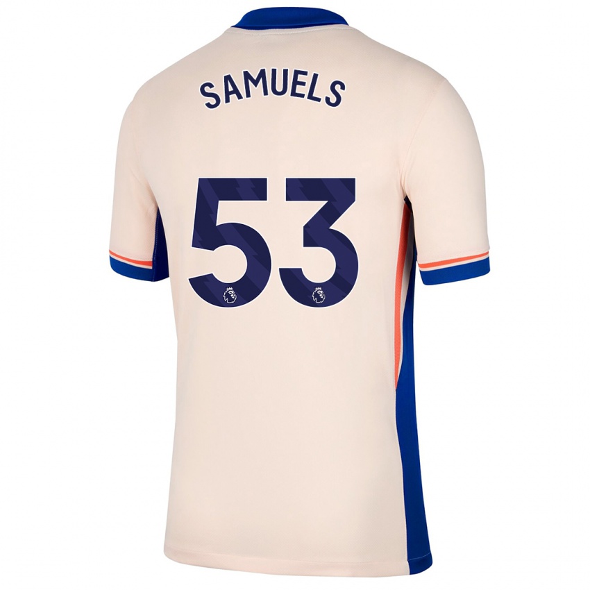 Bambino Maglia Ishé Samuels-Smith #53 Beige Chiaro Kit Gara Away 2024/25 Maglietta