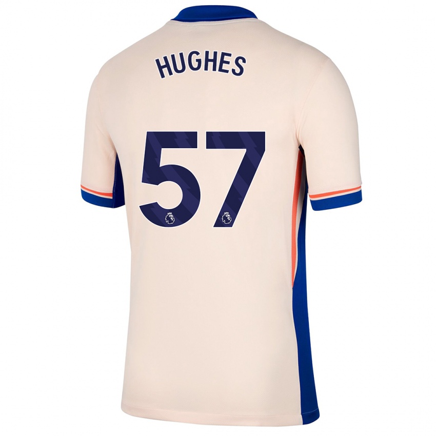 Bambino Maglia Brodi Hughes #57 Beige Chiaro Kit Gara Away 2024/25 Maglietta