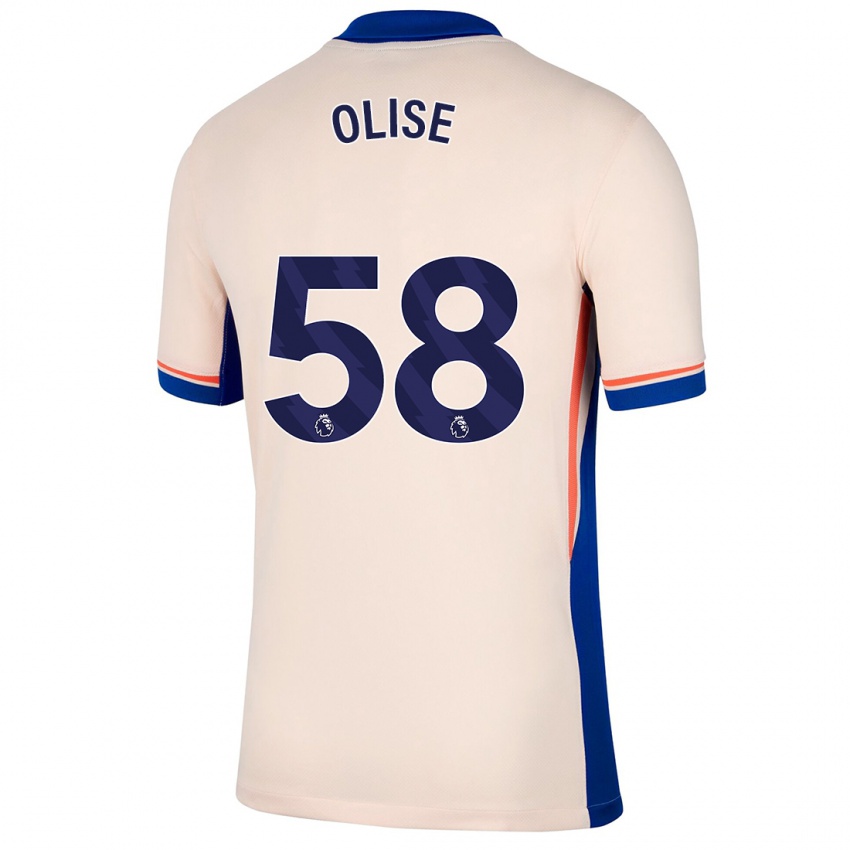 Bambino Maglia Richard Olise #58 Beige Chiaro Kit Gara Away 2024/25 Maglietta