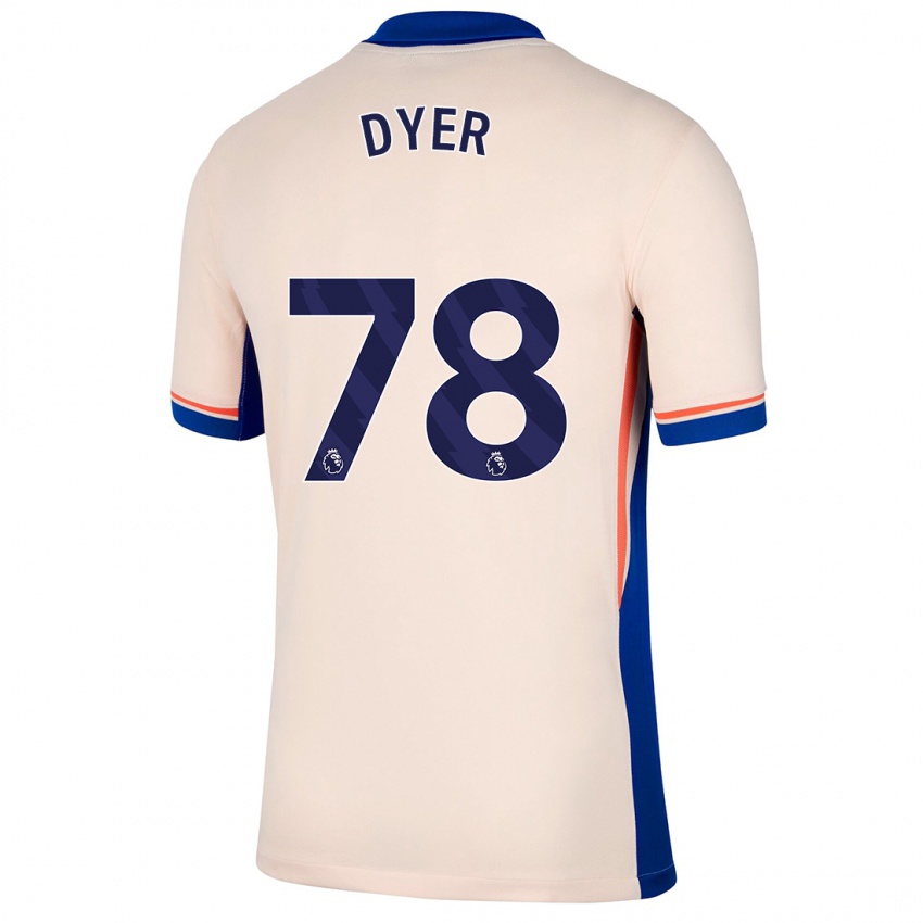 Bambino Maglia Kiano Dyer #78 Beige Chiaro Kit Gara Away 2024/25 Maglietta