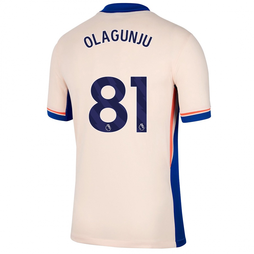 Bambino Maglia Saheed Olagunju #81 Beige Chiaro Kit Gara Away 2024/25 Maglietta