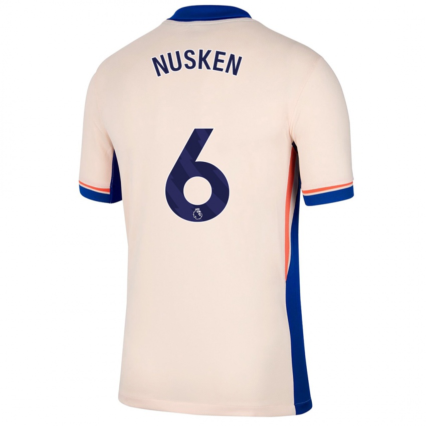 Bambino Maglia Sjoeke Nüsken #6 Beige Chiaro Kit Gara Away 2024/25 Maglietta