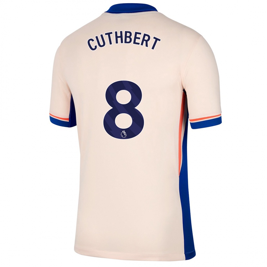 Bambino Maglia Erin Cuthbert #8 Beige Chiaro Kit Gara Away 2024/25 Maglietta