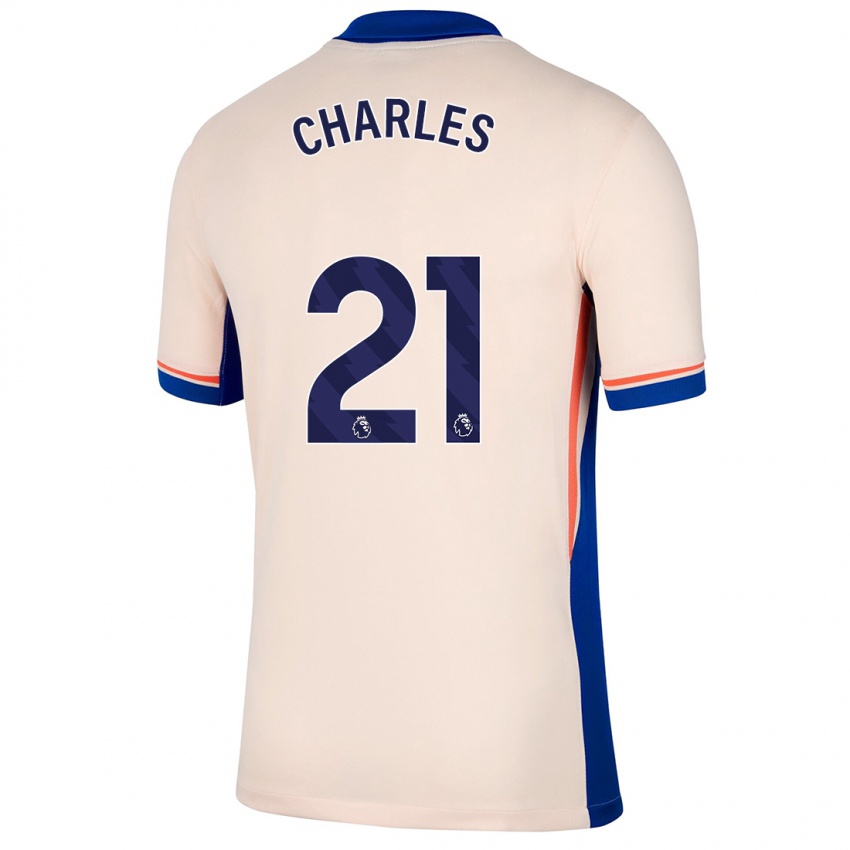 Bambino Maglia Niamh Charles #21 Beige Chiaro Kit Gara Away 2024/25 Maglietta