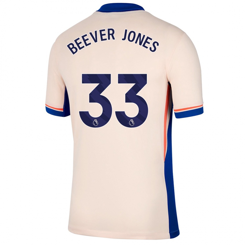 Bambino Maglia Aggie Beever-Jones #33 Beige Chiaro Kit Gara Away 2024/25 Maglietta