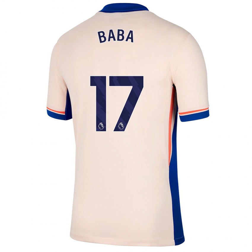 Bambino Maglia Abdul-Rahman Baba #17 Beige Chiaro Kit Gara Away 2024/25 Maglietta