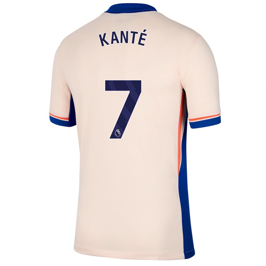 Bambino Maglia N'golo Kante #7 Beige Chiaro Kit Gara Away 2024/25 Maglietta