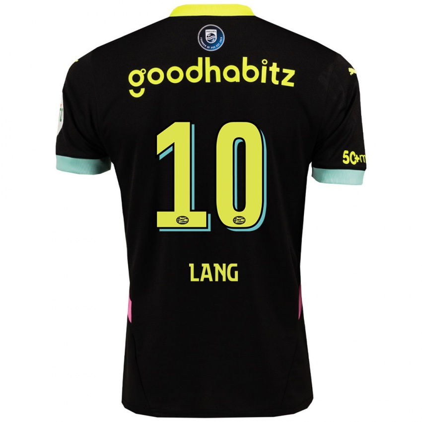 Bambino Maglia Noa Lang #10 Nero Giallo Kit Gara Away 2024/25 Maglietta