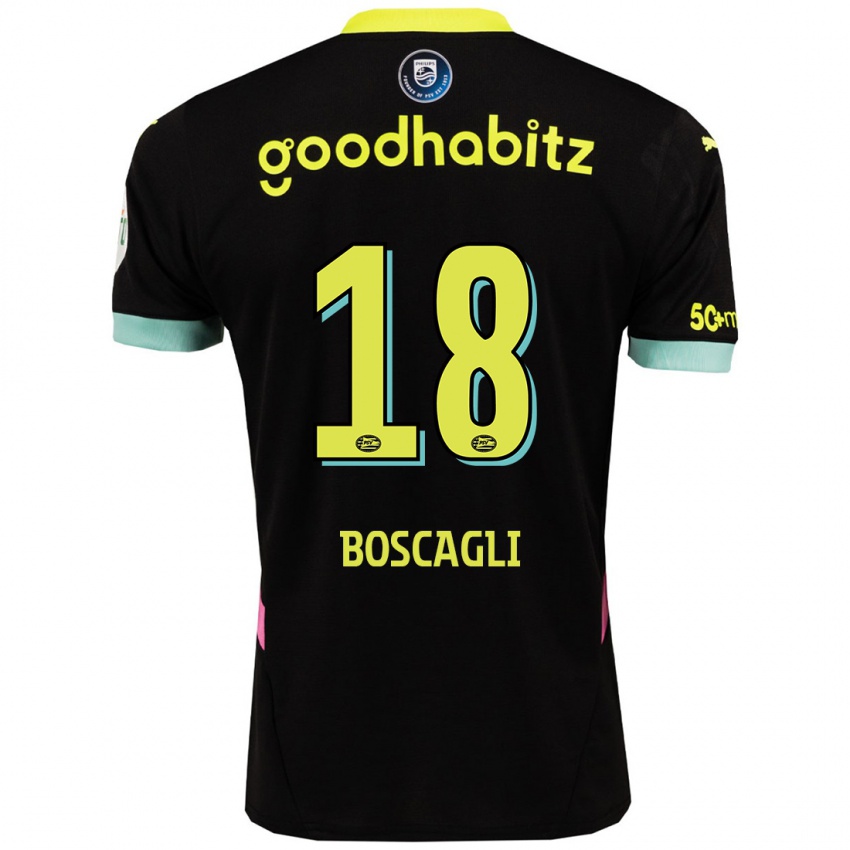 Bambino Maglia Olivier Boscagli #18 Nero Giallo Kit Gara Away 2024/25 Maglietta