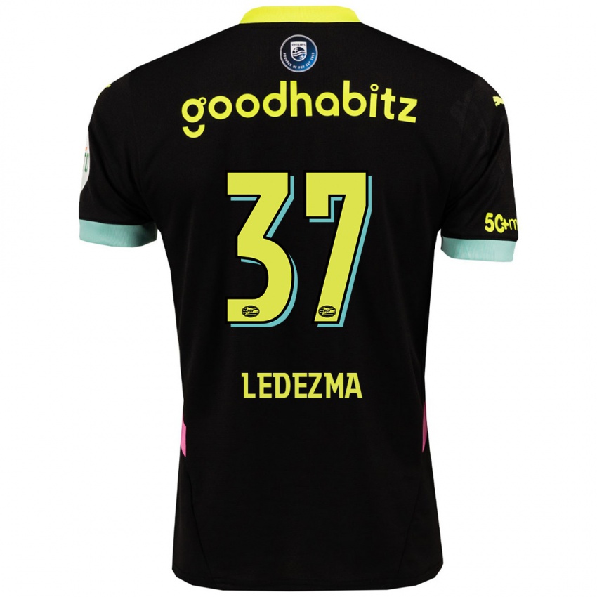 Bambino Maglia Richard Ledezma #37 Nero Giallo Kit Gara Away 2024/25 Maglietta