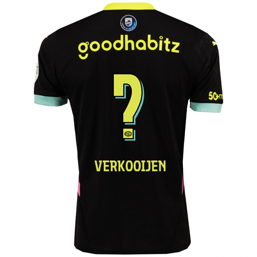 Bambino Maglia Nicolas Verkooijen #0 Nero Giallo Kit Gara Away 2024/25 Maglietta