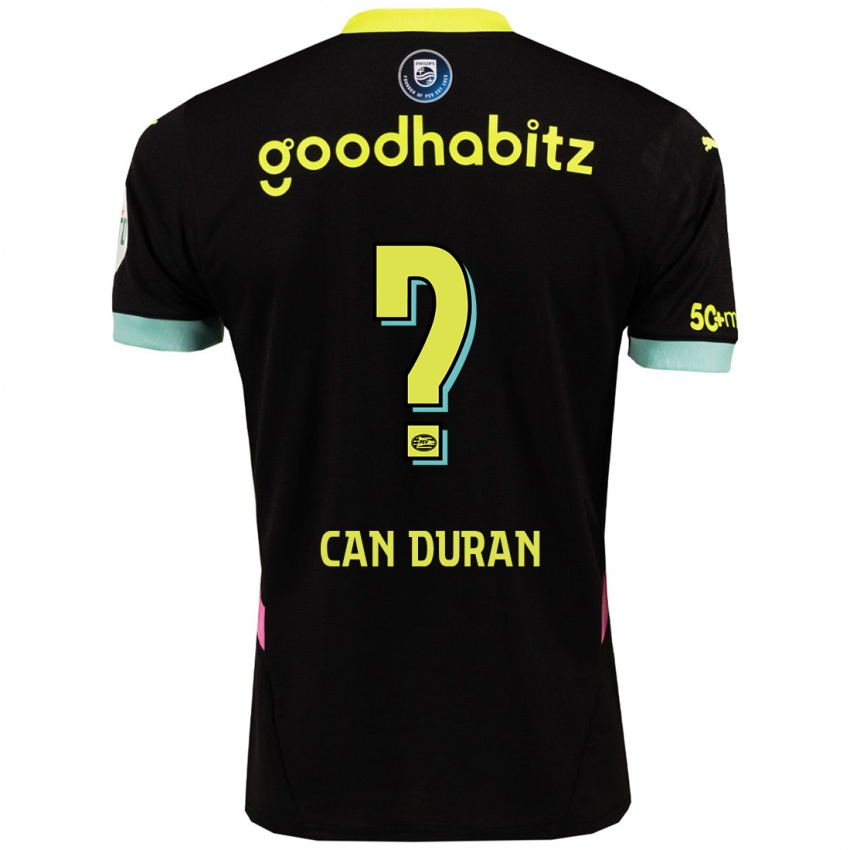 Bambino Maglia Emre Can Duran #0 Nero Giallo Kit Gara Away 2024/25 Maglietta