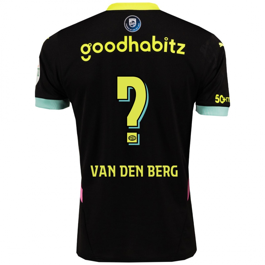 Bambino Maglia Joel Van Den Berg #0 Nero Giallo Kit Gara Away 2024/25 Maglietta