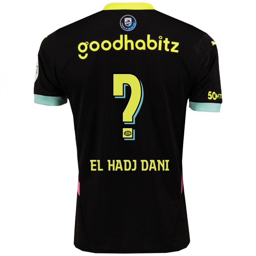 Bambino Maglia Soudais El Hadj Dani #0 Nero Giallo Kit Gara Away 2024/25 Maglietta