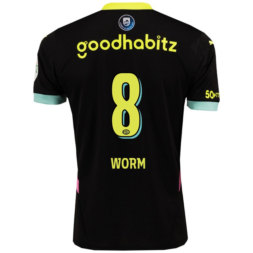 Bambino Maglia Siri Worm #8 Nero Giallo Kit Gara Away 2024/25 Maglietta