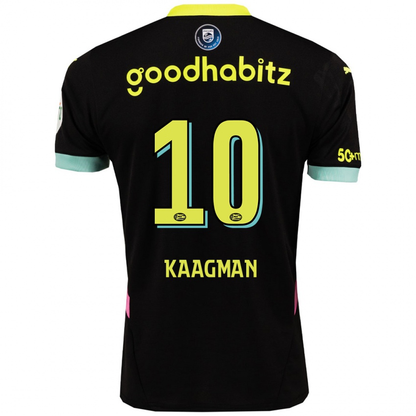 Bambino Maglia Inessa Kaagman #10 Nero Giallo Kit Gara Away 2024/25 Maglietta