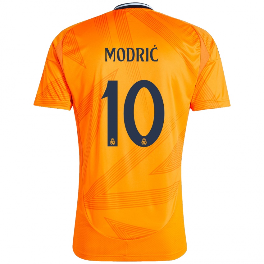 Bambino Maglia Luka Modric #10 Arancione Kit Gara Away 2024/25 Maglietta