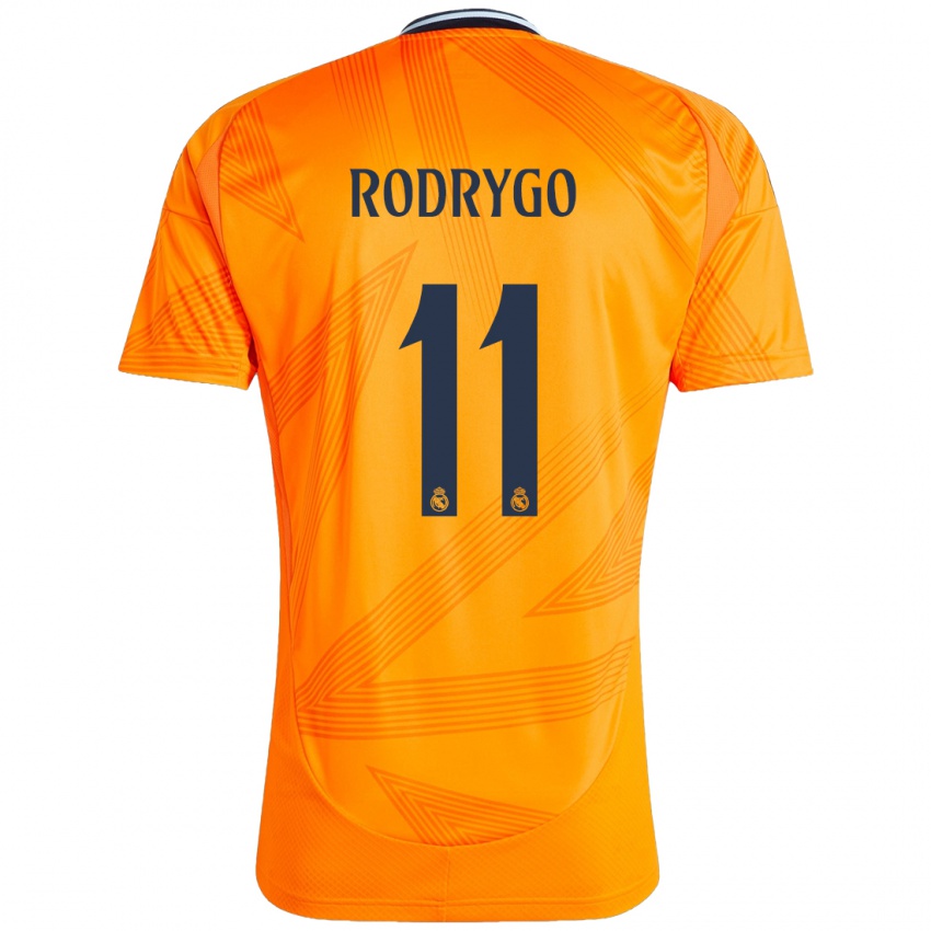 Bambino Maglia Rodrygo #11 Arancione Kit Gara Away 2024/25 Maglietta